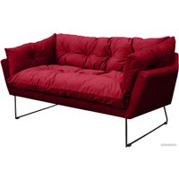 Диван Brioli Анико двухместный (V8/вишневый)