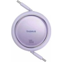 Кабель Baseus Free2Pull Mini Retractable Charging Cable 100W USB Type-C - USB Type-C (1.5 м, сиреневый)
