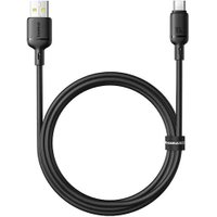 Кабель Baseus Silky Series Fast Charging Cable USB to Type-C 100W (1 м, черный)