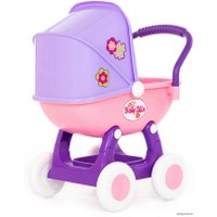 Коляска для кукол Полесье Arina 4-х колесная 48202 (фиолетовый/розовый)