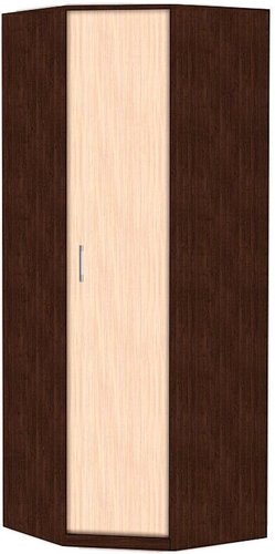 Шкаф распашной МДК ГШУ угловой 2120x720x720 (венге/дуб млечный)