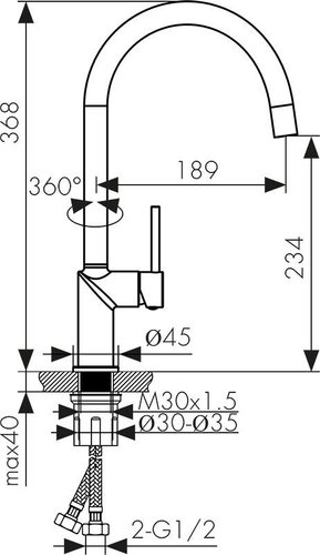 Смеситель Kaiser Vita 43244-5 (серебро)