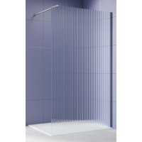 Душевая стенка Aquatek Walk in с держателем 90x200 AQ.WI.090.2GM (оружейная сталь/прозрачное рифленое)