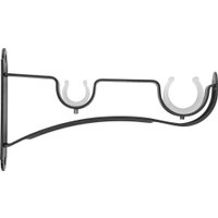 Карниз для штор Sundays Home Волна Имидж 25мм+19мм двухрядный (черный матовый, 1.6м)