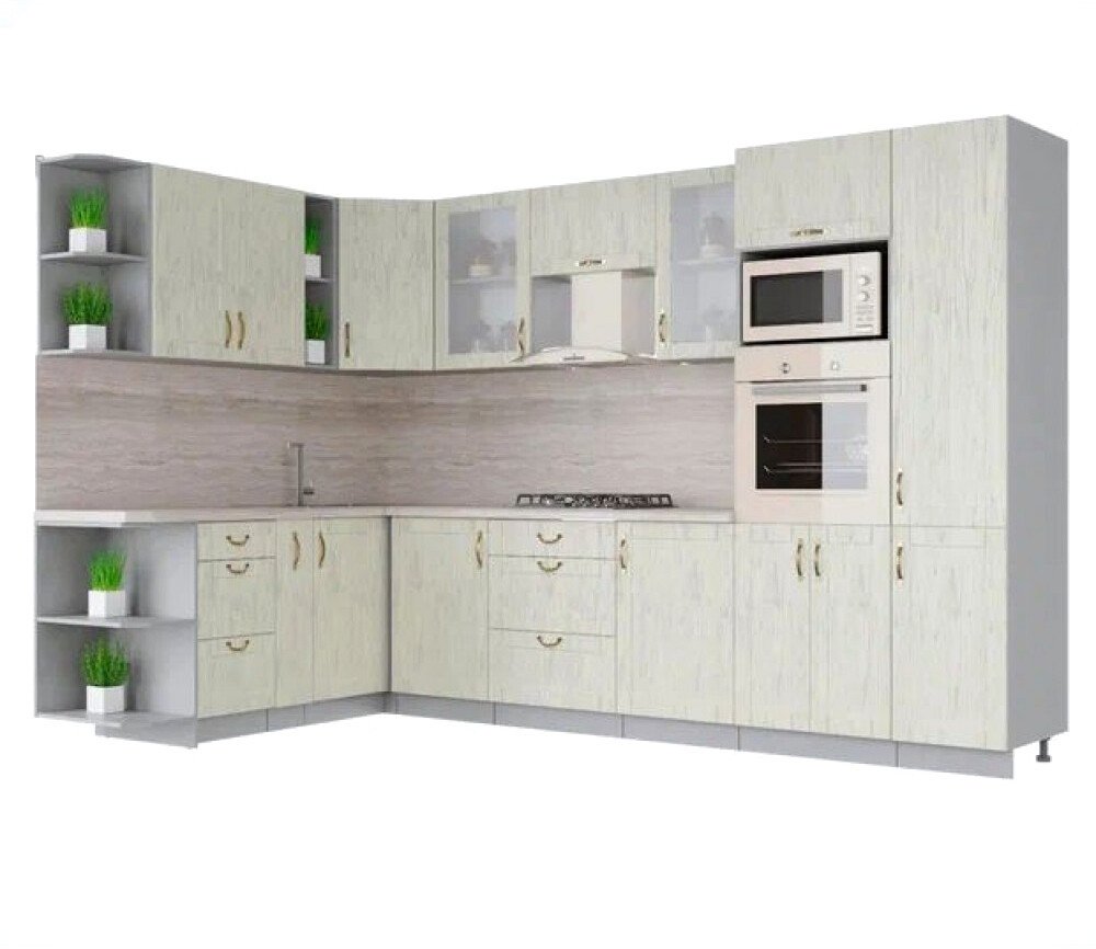 

Готовая кухня Интерлиния Мила Крафт 1.88x3.2 левая (дуб снежный)