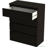 Комод Mio Tesoro Варма 4 (шпон ясень, черный)