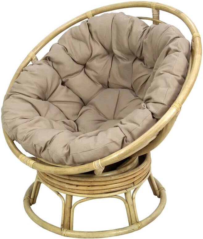 

Кресло-качалка Garden Story Папасан Roker D110 вращающееся CV-18H (медовый/бежевый)