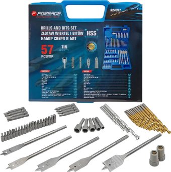 Набор бит и сверл FORSAGE F-924U57 (60684)