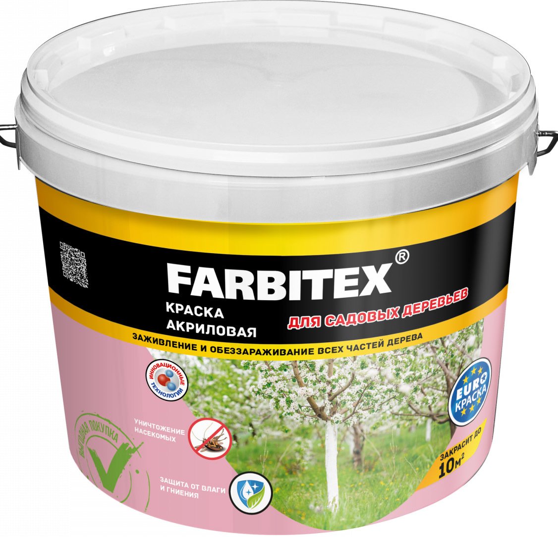 

Краска Farbitex Краска для садовых деревьев 3 кг