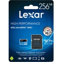 Карта памяти Lexar 633x microSDXC LSDMI256BB633A 256GB (с адаптером)