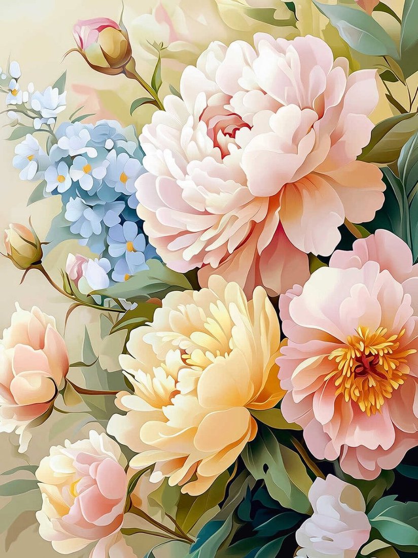 

Алмазная мозаика Феникс+ Винтажные розы 70811