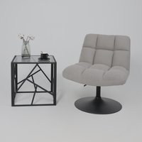 Интерьерное кресло AksHome Grande (серая ткань Linen Fabric-11/черный)