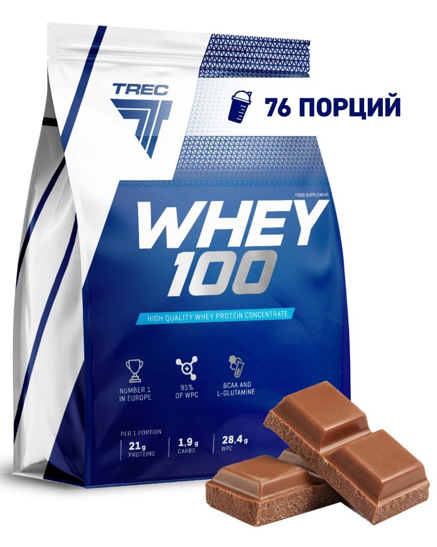 

Протеин сывороточный (концентрат) Trec Nutrition Whey 100 (шоколад, 2270 г)