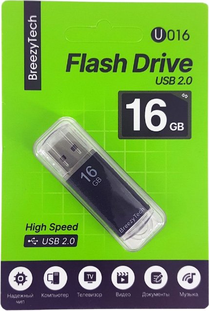 

USB Flash BreezyTech U016 16GB (черный)