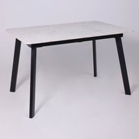 Кухонный стол Lepremo AV 1209/1 МДФ раздвижной 1200-1600x800 (Азул Оникс/черный)