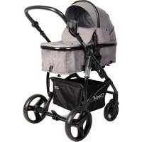 Универсальная коляска Bubago Zoom (2 в 1, серый/черная рама)