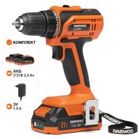 Дрель-шуруповерт Daewoo Power DAA 2122Li Set (с 2-мя АКБ, кейс)