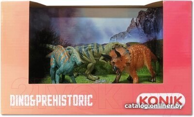 Набор фигурок Konik Тираннозавр, трицератопс AMD4045