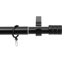 Карниз для штор Sundays Home Цилиндр Раздвижной 25/28мм 1-рядный (черный матовый, 2-3.6м) в Гомеле