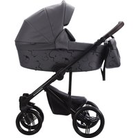 Универсальная коляска BEBETTO Magnum Light Se Pro 2в1 (07, темно-серая кожа, черная рама)