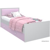 Кровать-тахта МДК Феникс с мягким изголовьем и ящиками 80x160 Ф4-160-СР (светло-розовый)