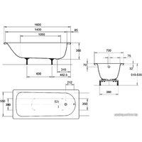 Ванна Kaldewei Eurowa 160x70
