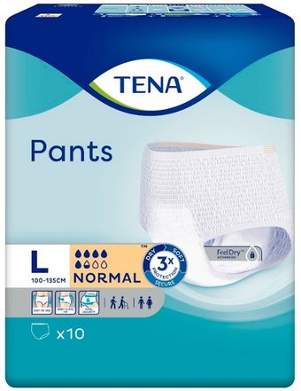Трусы-подгузники для взрослых Tena Pants Normal Large (10 шт)