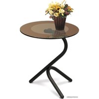 Журнальный столик Мебелик Дуэт 5 (черный/тонированный)