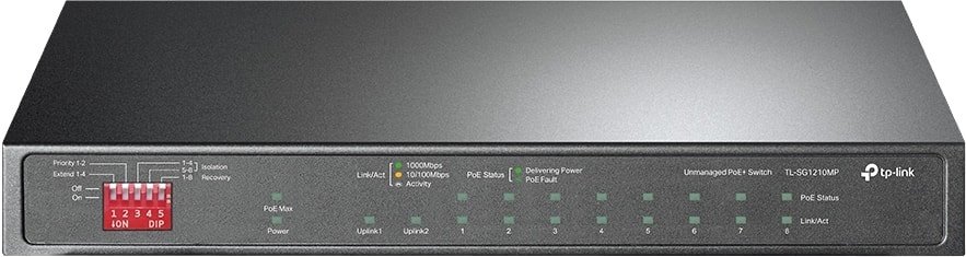 

Неуправляемый коммутатор TP-Link TL-SG1210MP