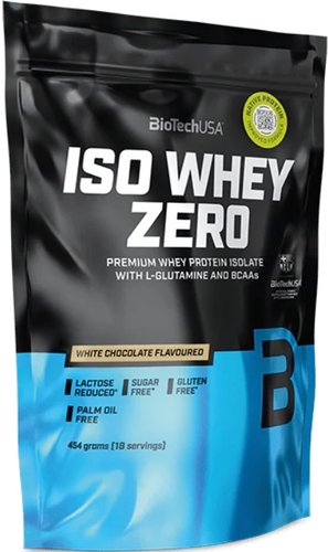 Протеин сывороточный (изолят) BioTech USA Iso Whey Zero (белый шоколад, 454г)