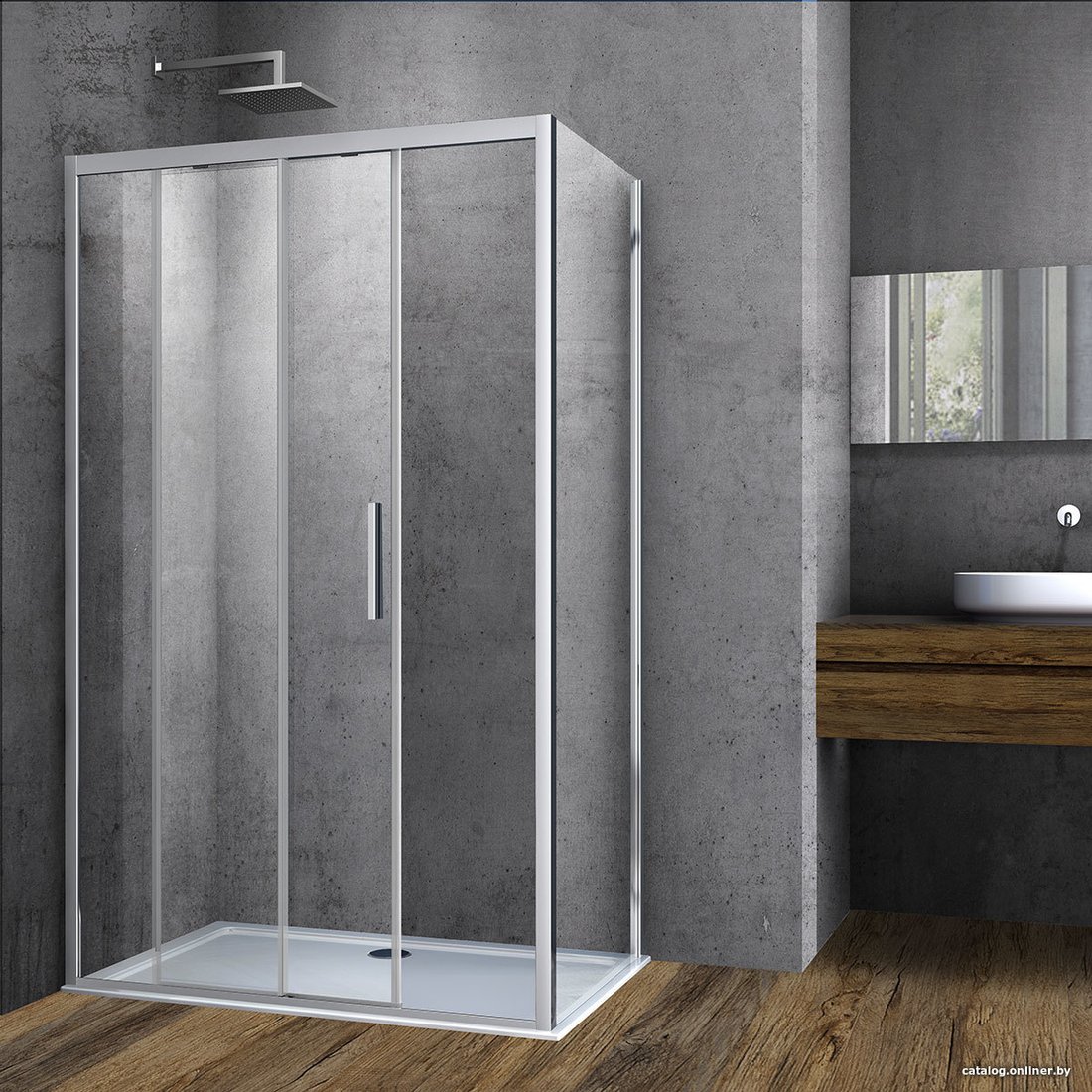 Душевой уголок Vincea Soft VSR-3SO9013CL (хром/прозрачное)