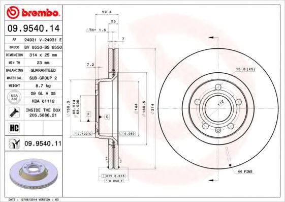

Brembo 09954011