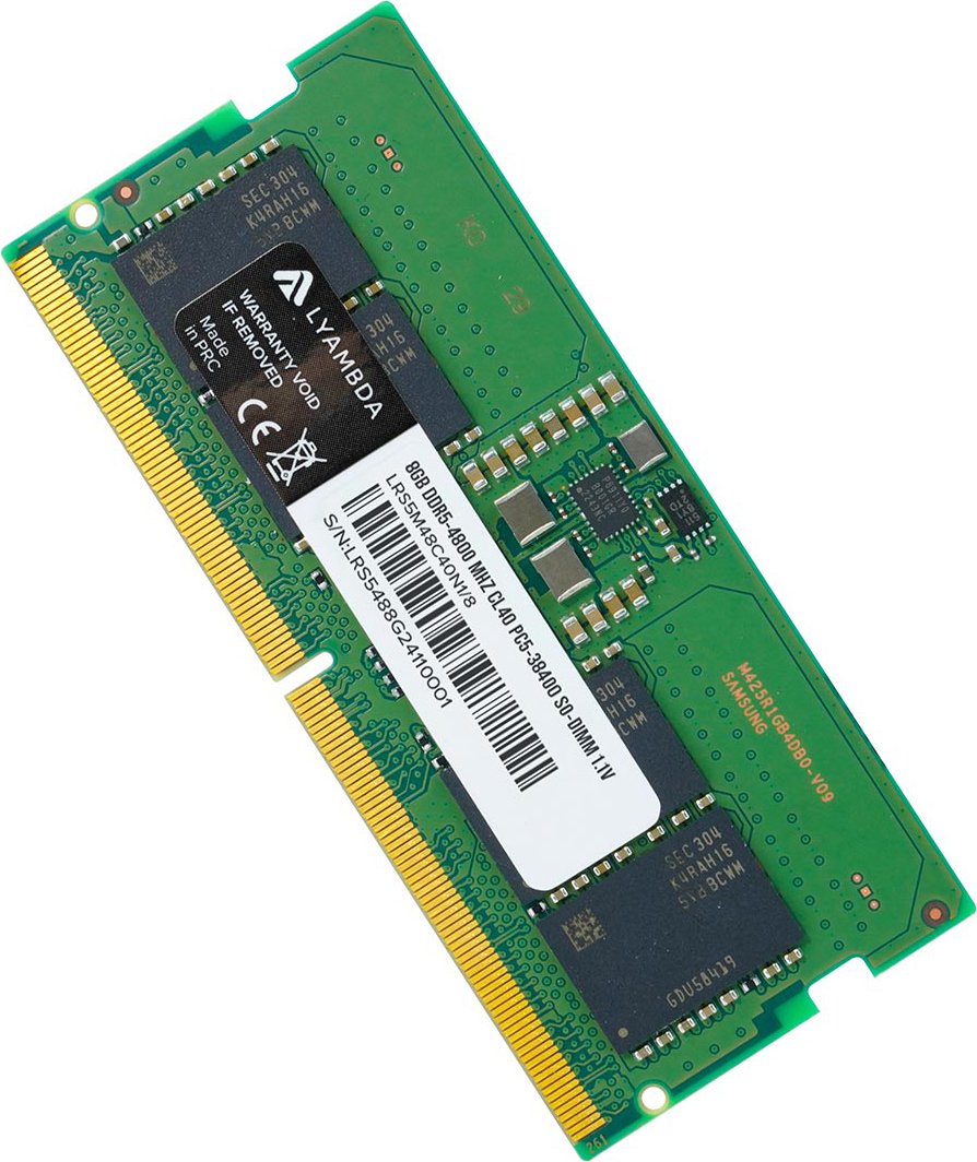 

Оперативная память Lyambda 8ГБ DDR5 SODIMM 4800 МГц LRS5M48C40N1/8