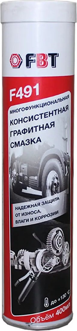 

FBT Многофункциональная консистентная графитная смазка F491, картуш 400г
