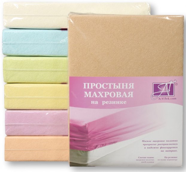 

Постельное белье Альвитек Махровая на резинке 180x200x20 ПМР-БЕ-180(180) (бежевый)