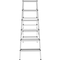 Лестница-стремянка Новая высота NV 112 алюминиевая двухсторонняя 2x6 ступеней