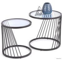 Журнальный столик Halmar Antilla (дымчатый/черный)