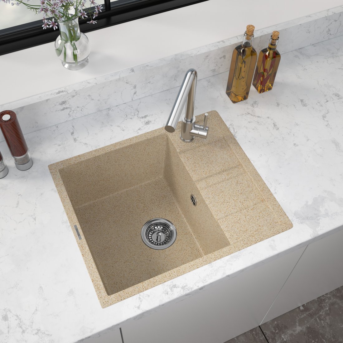 

Кухонная мойка ZorG Apollo 58 (песчаный берег)