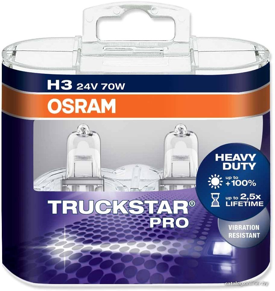 Галогенная лампа Osram H3 Truckstar Pro 2шт [64156TSP-HCB]