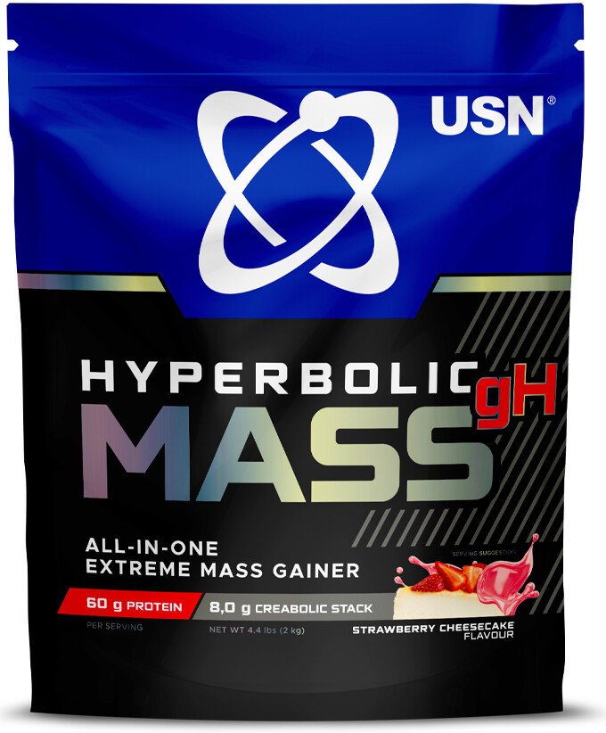 Гейнер USN Hyperbolic Mass All-in-one (2000г, клубничный чизкейк)