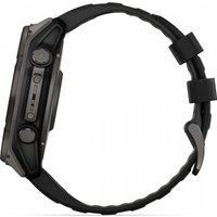 Умные часы Garmin Fenix 8 Solar, Sapphire 51мм (титановый угольно-серый с DLC-покрытием и черным ремешком)