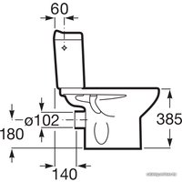 Унитаз напольный Roca Victoria [342399000] (без сиденья)