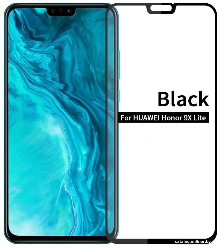 Защитное стекло Case 111D для Huawei Honor 9X Lite (черный глянец)