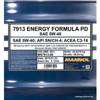 Моторное масло Mannol Energy Formula PD 5W-40 60л