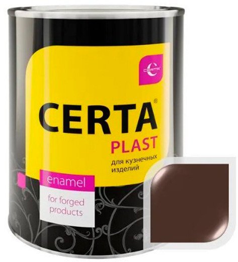 Эмаль Certa Plast RAL8019 0.8 кг (полуглянцевый шоколад темный)