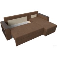 Угловой диван Лига диванов Дубай лайт правый 114190 (рогожка коричневый)