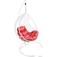 Подвесное кресло M-Group Долька 11150106 (белый ротанг/красная подушка)