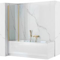 Стеклянная шторка для ванны Rea Agat-2 100 (золотистый)