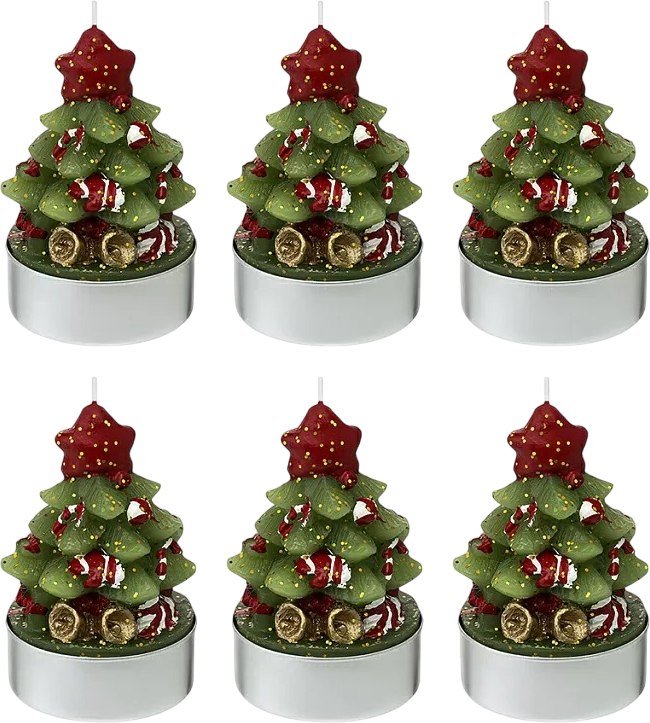 

Набор свечей Tkano New Year Essential Green Miracle TK24-NY_CND0005 (6 шт, зеленый/красный)