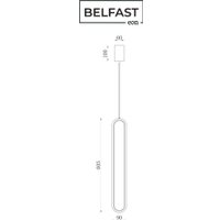Подвесная люстра Belfast Nevis 86227-1W-60 BR (латунь)